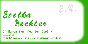 etelka mechler business card